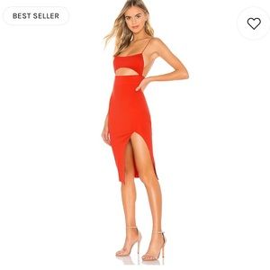 Red superdown Revolve cut out Dress!